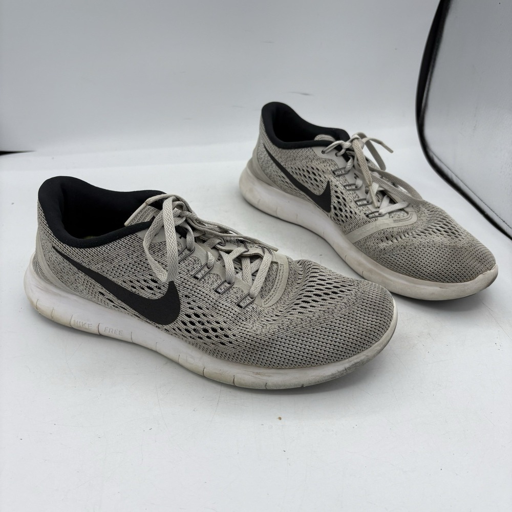Nike Shoes Mens Size 8 Free RN Knit Mesh Grey Sneakers Run Walk Gym 831508-101